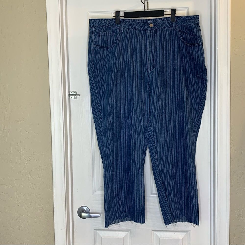 Shein Striped High Rise Jeans Size 3X